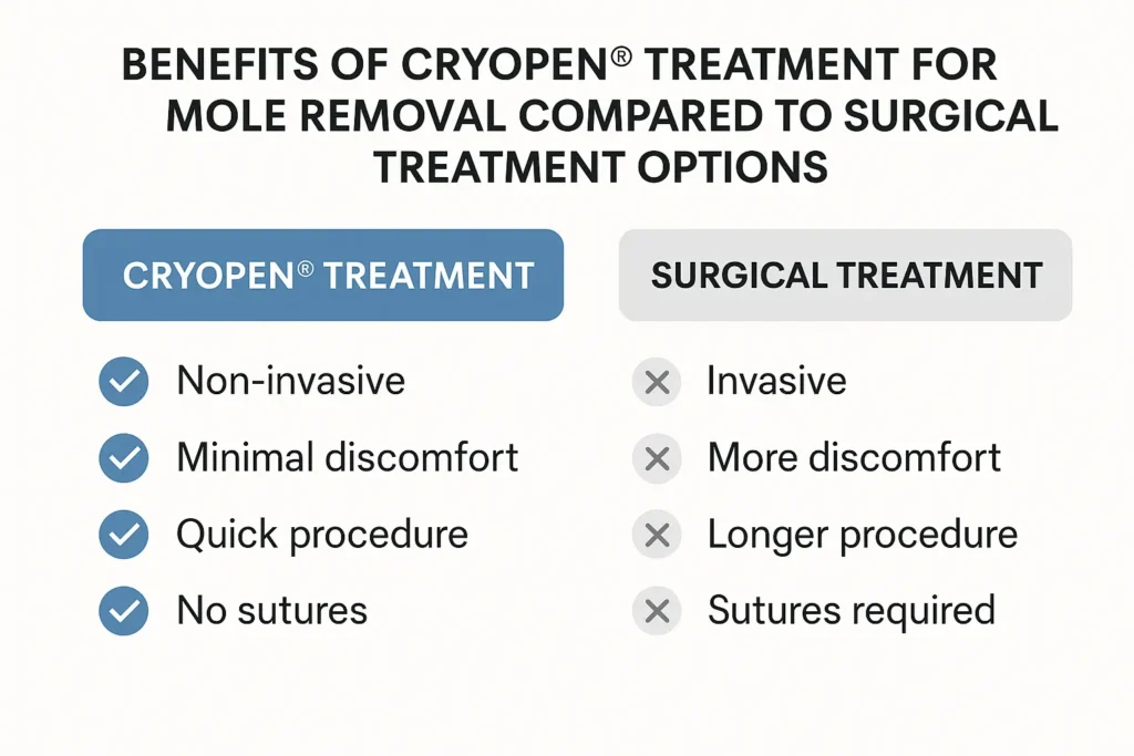 Benefits of facial mole removal Wales - call our team today to book a consultation